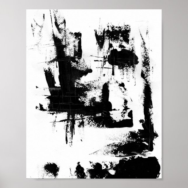 Svartvit Abstrakt poster (Framsidan)