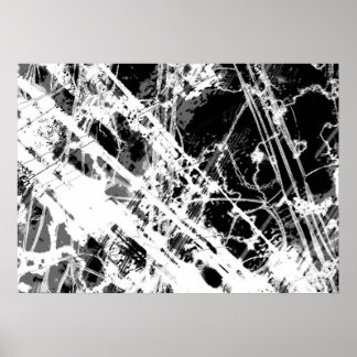 Svartvit Abstrakt Poster