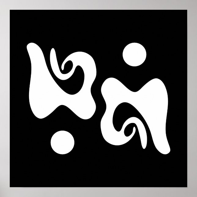 Svartvit abstrakt poster (Framsidan)