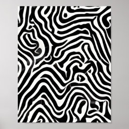 Svartvit Abstrakt Poster