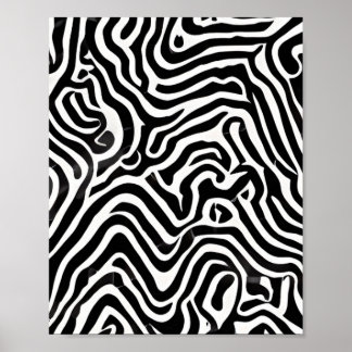 Svartvit Abstrakt Poster