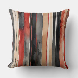 Svartvit abstrakt rand kudde