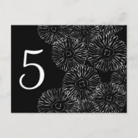 Svartvit abstrakt vår blommor