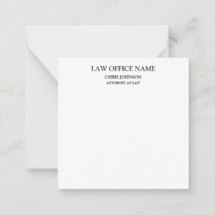 Svartvit advokat vid Law Business Profile Anteckningskort