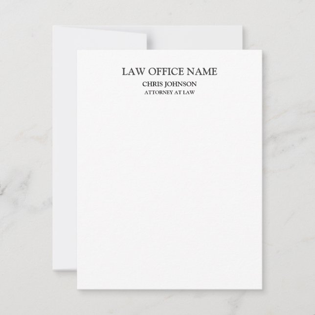 Svartvit advokat vid Law Business Profile OSA Kort (Framsida)