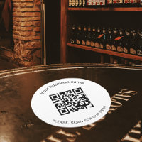 Svartvit affärs-pub-restaurangmenyns qr-kod