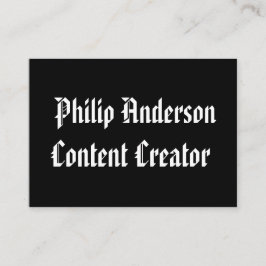 Svartvit affärskort visitkort