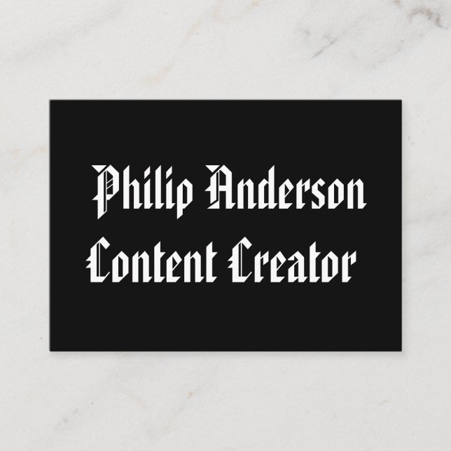 Svartvit affärskort visitkort (Framsida)