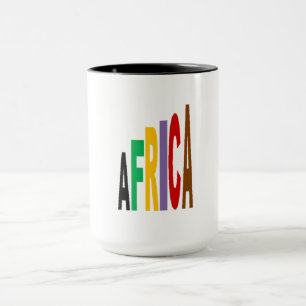 Svartvit AFRIKA i Combo Mugg