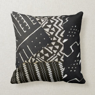 Svartvit afrikansk motif kudde