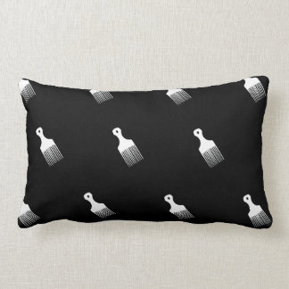 Svartvit afro hårkamdekorativ kudde