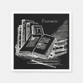 Svartvit akademi pappersservett