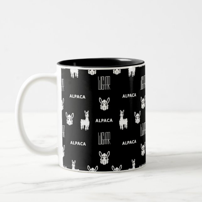 Svartvit Alpaca 2-Tone Mugg efter Wighar (Vänster)