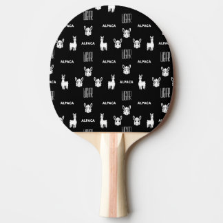 Svartvit Alpaca Ping Pong Paddle med Wighar Pingisracket