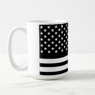 Svartvit amerikansk Flagga Kaffemugg