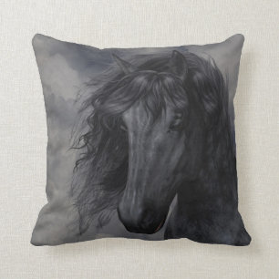 Svartvit amerikansk MoJo Pillow Kudde