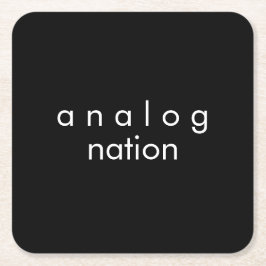 Svartvit analog Nation-Papper Underlägg