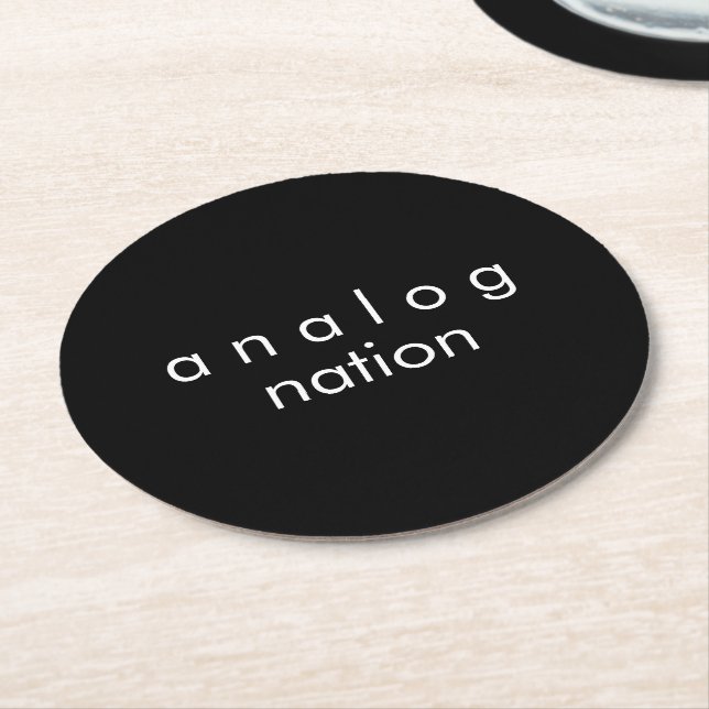 Svartvit analog Nation-Papper Underlägg Papper Rund (Vinklad)