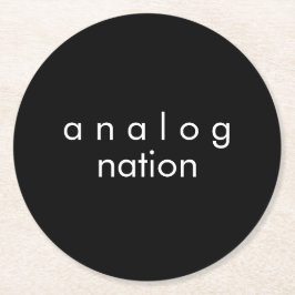 Svartvit analog Nation-Papper Underlägg Papper Rund