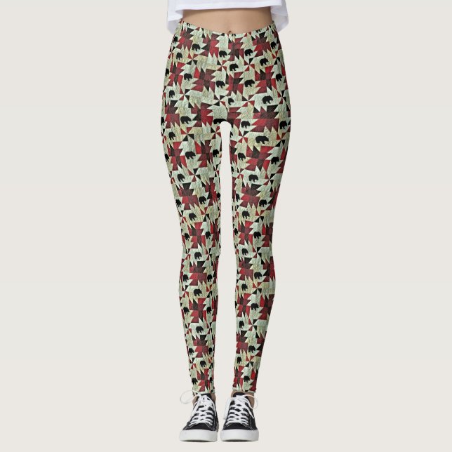 Svartvit, ände leggings (Framsida)