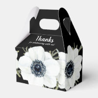 Svartvit anemoner Blommigt för vattenfärg
