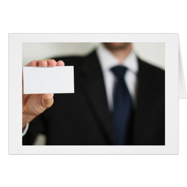 Svartvit anpassning av affärsman hälsningskort (Framsidan Horizontal)