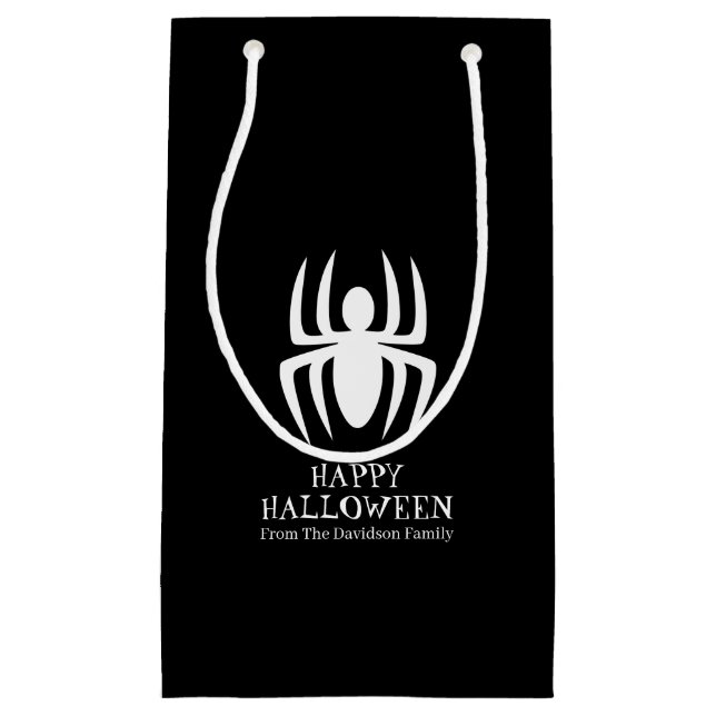 Svartvit anpassningsbar av Halloween-spindel (Framsidan)