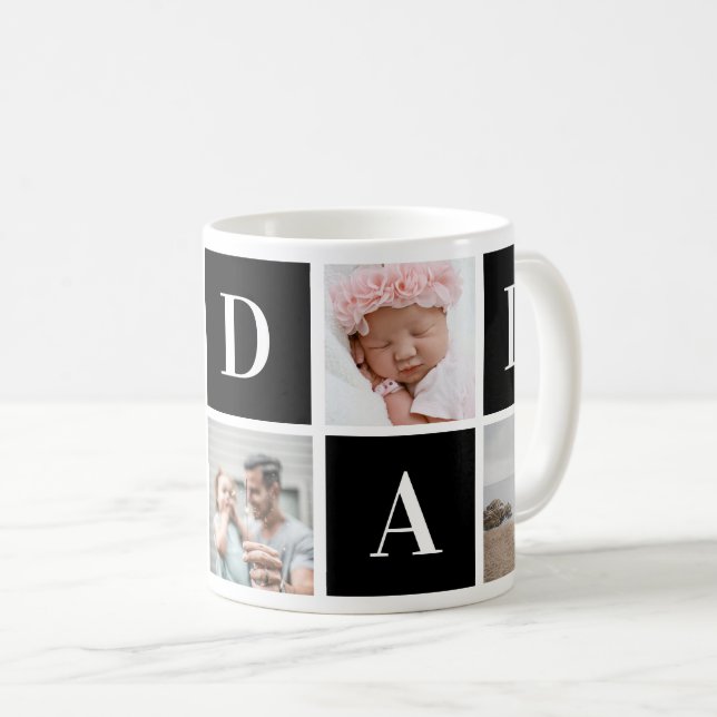 Svartvit Anpassningsbar Foto I Kärlek Pappa Mugg (Framsida höger)