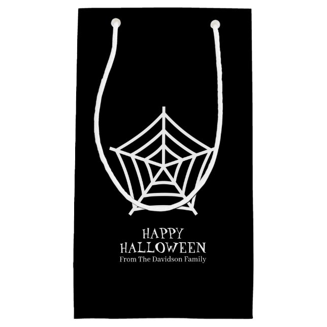 svartvit anpassningsbar mot Halloween spindelnät (Framsidan)