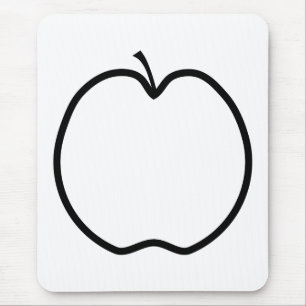 Svartvit äpple. musmatta