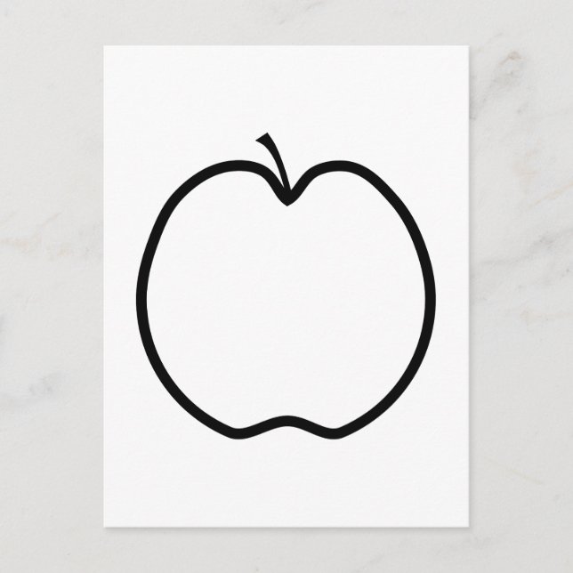 Svartvit äpple. vykort (Framsida)