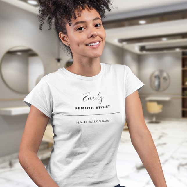 Svartvit arbetstext för arbetstid i Namn från före T Shirt (Skapare uppladdad)