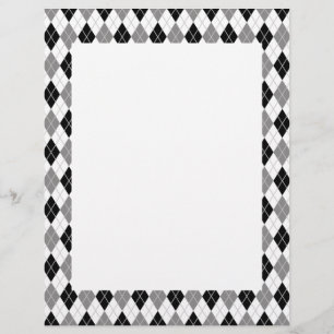Svartvit argyle Mönster