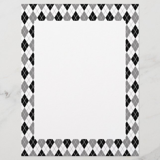 Svartvit argyle Mönster (Framsida)