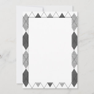 Svartvit argyle Mönster DIY Card Kort