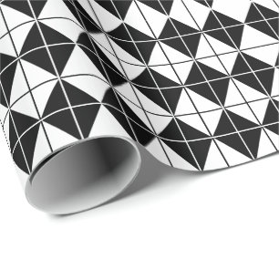 Svartvit argyle Mönster Presentpapper