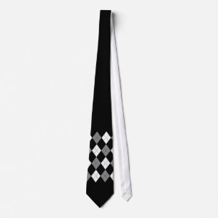 Svartvit Argyle slips