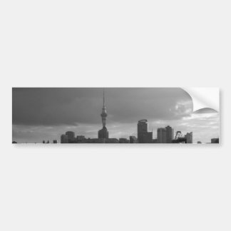 Svartvit Auckland horisont Bildekal