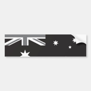 Svartvit australiensisk flagga bildekal