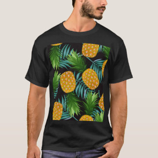 Svartvit av ananas Handflatan T Shirt