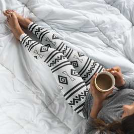 Svartvit aztec leggings