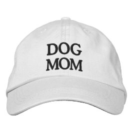 Svartvit bäcken hund med broderade basket broderad keps