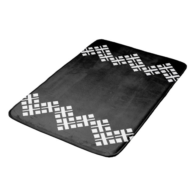 Svartvit Badrumsmatta (Vinklad)