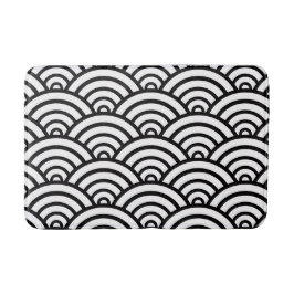 Svartvit båge Bath Mat Badrumsmatta