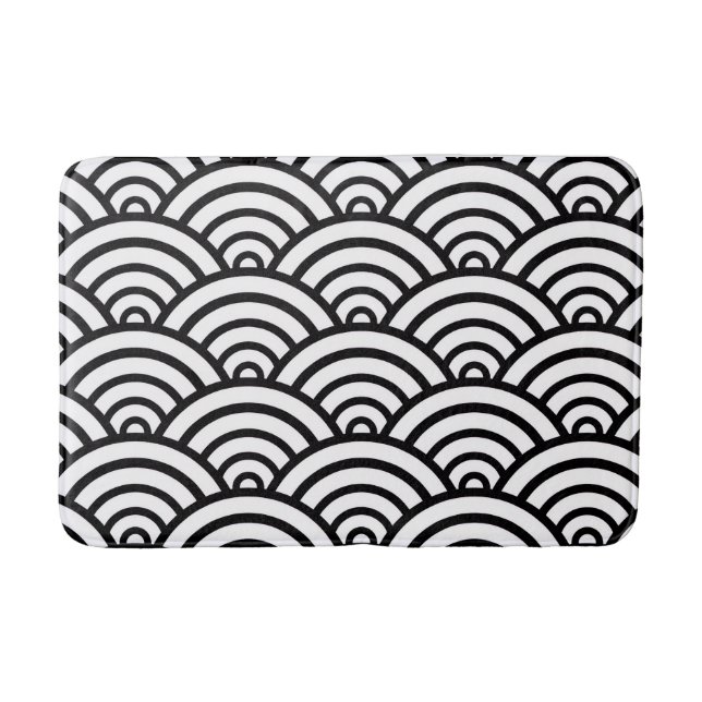 Svartvit båge Bath Mat Badrumsmatta (Framsidan)