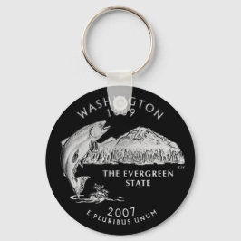 Svartvit bakgrund i Washington State Quarter Nyckelring