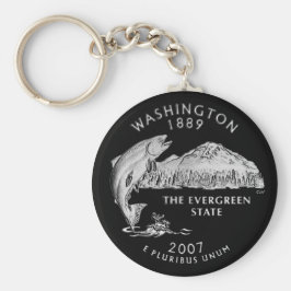 Svartvit bakgrund i Washington State Quarter Nyckelring