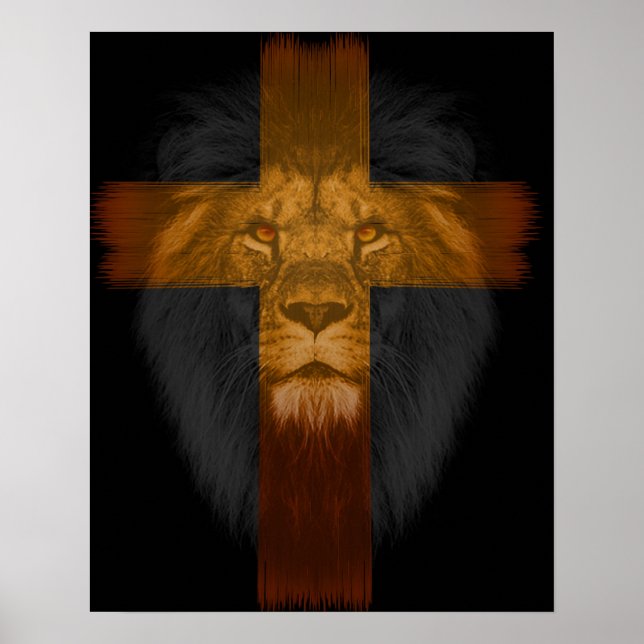 Svartvit bakgrund Kor/Lejon Poster (Framsidan)