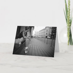 Svartvit Ballerina Kort