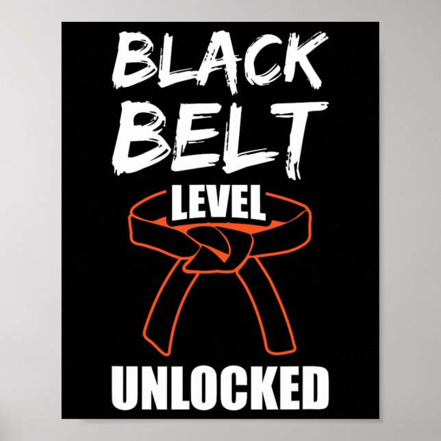 Svartvit Bälte-nivå olåst 1 Poster (Framsidan)